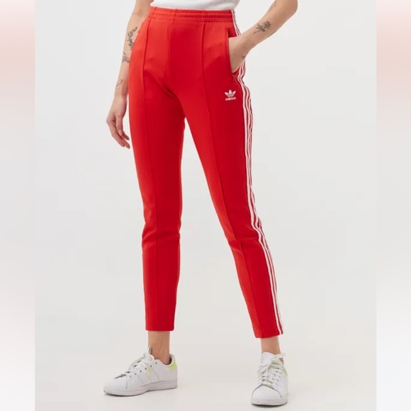 Adidas Original Red Track Pants - Picture 7 of 15